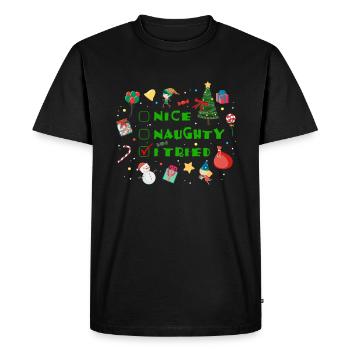 Sympa coquin j’ai essayé - T-shirt Premium bio Homme - noir - Devant - Nico (187cm)