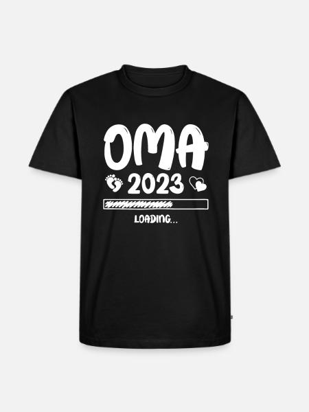Oma Loading 2023 - Männer Premium Bio T-Shirt - Schwarz