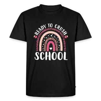 Ready To Crush School - Men's Premium Organic T-Shirt - black - Front - Nico (187cm)