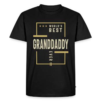 World's Best Granddaddy Ever - Dad Grandpa - Men's Premium Organic T-Shirt - black - Front - Nico (187cm)
