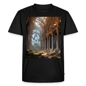 Mythologie grecque Temple Ruines Grèce - T-shirt Premium bio Homme - noir - Devant - Nico (187cm)