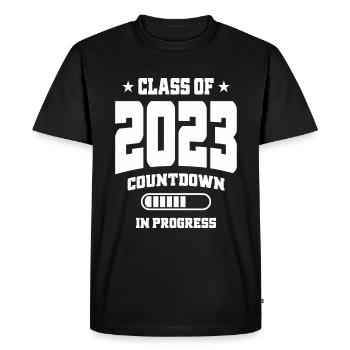 Class Of 2023 Graduation Countdown in Progress - Men's Premium Organic T-Shirt - black - Front - Nico (187cm)