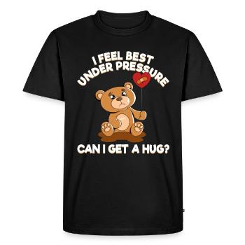 Cute Bear Cuddly Toy Hug Stuffed Animal Love - Men's Premium Organic T-Shirt - black - Front - Nico (187cm)