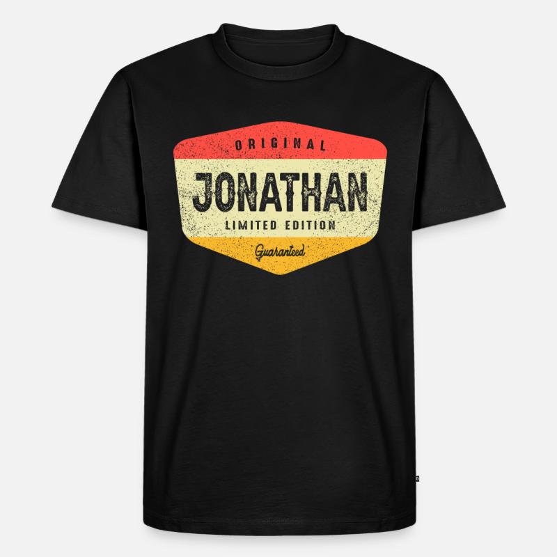 Jonathan Personalized Name - Jonathan - Men's Premium Organic T-Shirt - black