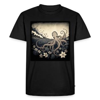 Pieuvre - T-shirt Premium bio Homme - noir - Devant - Nico (187cm)