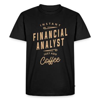 Financial Analyst Funny Job Title Profession - Men's Premium Organic T-Shirt - black - Front - Nico (187cm)