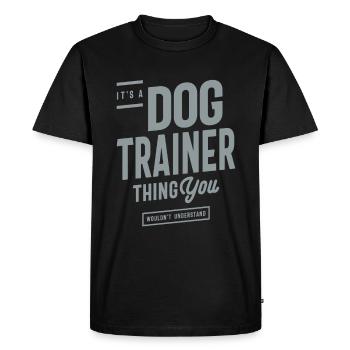 Dog Trainer Funny Job Occupation - Men's Premium Organic T-Shirt - black - Front - Nico (187cm)