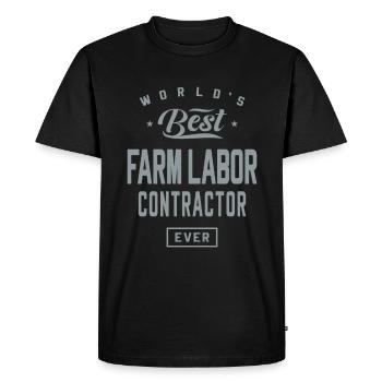 Farm Labor Contractor Funny Job Occupation - Men's Premium Organic T-Shirt - black - Front - Nico (187cm)