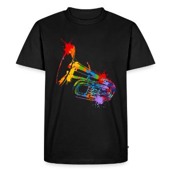 Splash Tuba - Men's Premium Organic T-Shirt - black - Front - Nico (187cm)
