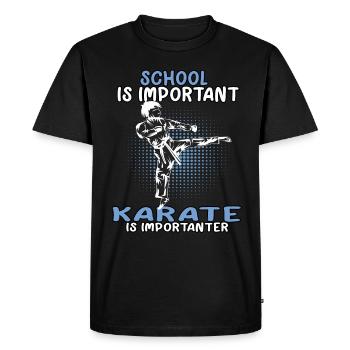Karaté karatéka important arts martiaux asiatiques - T-shirt Premium bio Homme - noir - Devant - Nico (187cm)
