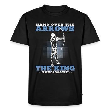 King fait du tir à l’arc Archer - T-shirt Premium bio Homme - noir - Devant - Nico (187cm)