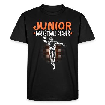Basketteur junior Basketteur - T-shirt Premium bio Homme - noir - Devant - Nico (187cm)
