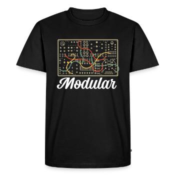 Synthétiseur musical électronique modulaire - T-shirt Premium bio Homme - noir - Devant - Nico (187cm)