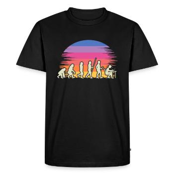 Evolution Gamer avec ordinateur portable Gaming Evolution - T-shirt Premium bio Homme - noir - Devant - Nico (187cm)