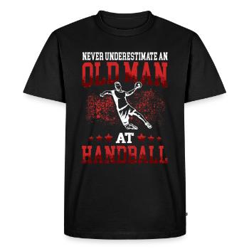 would rather play handball Handball player - Men's Premium Organic T-Shirt - black - Front - Nico (187cm)