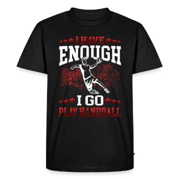 Je vais jouer Handball Handball Player Handball Player - T-shirt Premium bio Homme - noir - Devant - Nico (187cm)