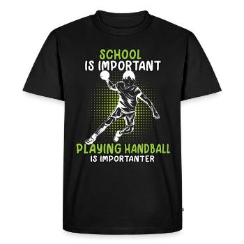 would rather play handball Handball player - Men's Premium Organic T-Shirt - black - Front - Nico (187cm)