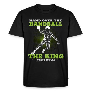 would rather play handball Handball player - Men's Premium Organic T-Shirt - black - Front - Nico (187cm)