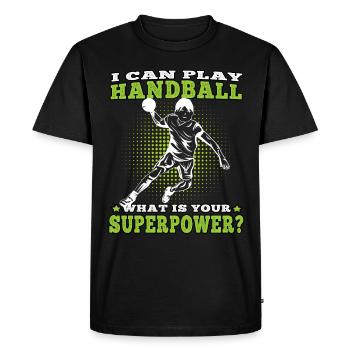 would rather play handball Handball player - Men's Premium Organic T-Shirt - black - Front - Nico (187cm)