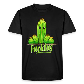 Fucktus drôle de cactus plante cactus succulente - T-shirt Premium bio Homme - noir - Devant - Nico (187cm)