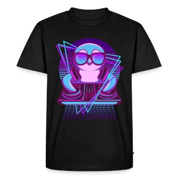 Party Music Techno Penguin Vaporwave DJ Penguin - T-shirt Premium bio Homme - noir - Devant - Nico (187cm)