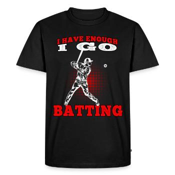 Je vais frapper Baseball Joueur de baseball Joueur de baseball - T-shirt Premium bio Homme - noir - Devant - Nico (187cm)