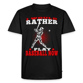 plutôt jouer baseball joueurs de baseball joueurs de baseball joueurs de baseball - T-shirt Premium bio Homme - noir - Devant - Nico (187cm)