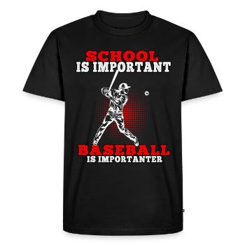Baseball is importanter baseball player Baseball player - Men's Premium Organic T-Shirt - black - Front - Nico (187cm)