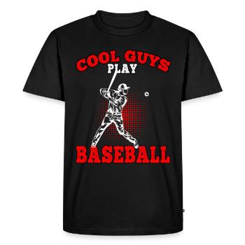 Cool Guys Baseball Baseball Player Baseball Player - T-shirt Premium bio Homme - noir - Devant - Nico (187cm)