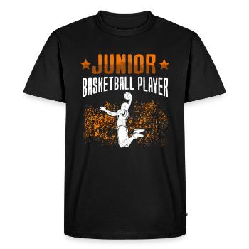 Basketteur junior Basketteur - T-shirt Premium bio Homme - noir - Devant - Nico (187cm)