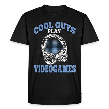 Les gars cool jouent aux jeux vidéo Gamer Gaming Gamers - T-shirt Premium bio Homme - noir - Devant - Nico (187cm)