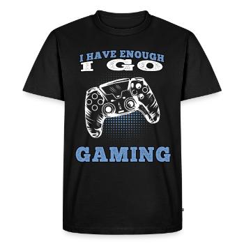 Je vais jouer aux jeux vidéo aux joueurs - T-shirt Premium bio Homme - noir - Devant - Nico (187cm)