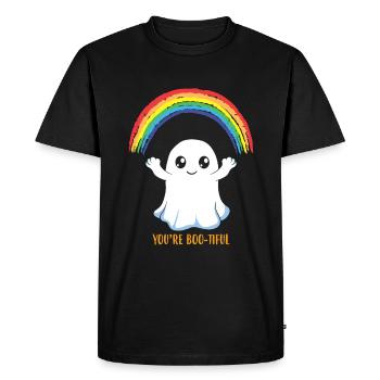 You're Boo Tiful Ghost Halloween - Men's Premium Organic T-Shirt - black - Front - Nico (187cm)