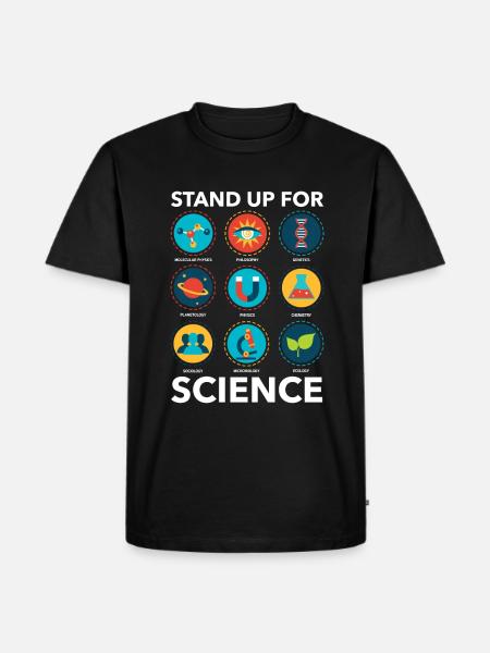 Stand Up For Science Biology Profesor de Física - Camiseta prémium ecológica para hombre - negro