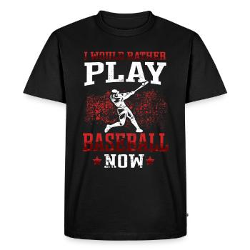 plutôt jouer baseball joueurs de baseball joueurs de baseball joueurs de baseball - T-shirt Premium bio Homme - noir - Devant - Nico (187cm)