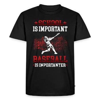 Baseball is importanter baseball player Baseball player - Men's Premium Organic T-Shirt - black - Front - Nico (187cm)