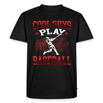 Cool Guys Baseball Baseball Player Baseball Player - T-shirt Premium bio Homme - noir - Devant - Nico (187cm)