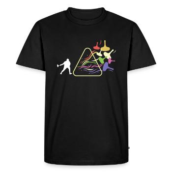 Prism Curling Light Triangle Light Spectrum - T-shirt Premium bio Homme - noir - Devant - Nico (187cm)