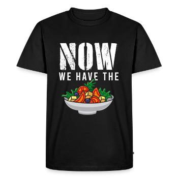 Maintenant, nous avons la salade Salade de légumes frais - T-shirt Premium bio Homme - noir - Devant - Nico (187cm)