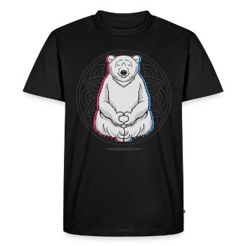 Yoga Polar Bear Yoga - T-shirt Premium bio Homme - noir - Devant - Nico (187cm)