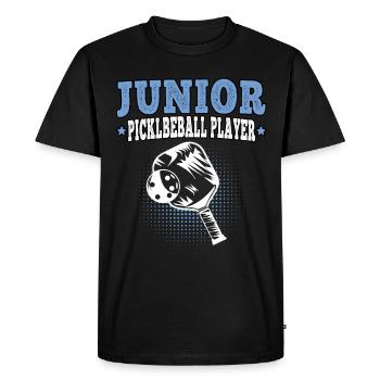 Joueur junior de pickleball Pickelball - T-shirt Premium bio Homme - noir - Devant - Nico (187cm)