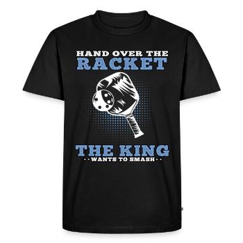 Pimple ball king smash pickleball - Men's Premium Organic T-Shirt - black - Front - Nico (187cm)