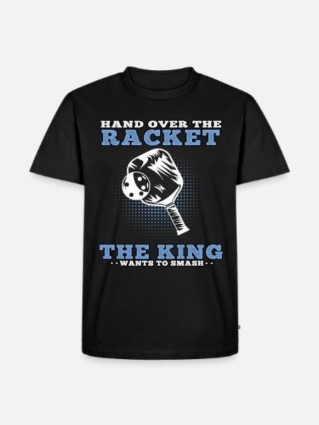 Pickelball König schmettern Pickleball - Männer Premium Bio T-Shirt - Schwarz