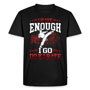 Go karatéka, karatéka, arts martiaux asiatiques - T-shirt Premium bio Homme - noir - Devant - Nico (187cm)