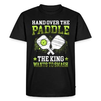 Pimple ball king smash pickleball - Men's Premium Organic T-Shirt - black - Front - Nico (187cm)