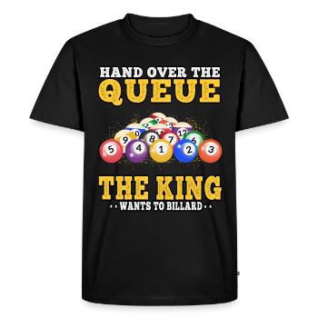 Cool guys play billiard snooker billiards players - Men's Premium Organic T-Shirt - black - Front - Nico (187cm)