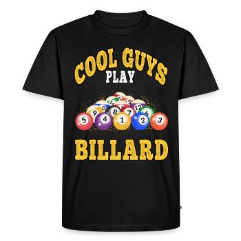 Cool guys play billiard snooker billiards players - Men's Premium Organic T-Shirt - black - Front - Nico (187cm)