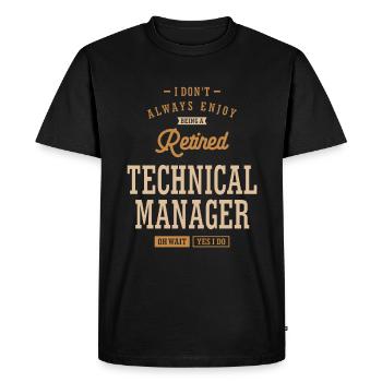Technical Manager - Men's Premium Organic T-Shirt - black - Front - Nico (187cm)