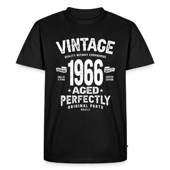 1966 Birthday 57 Years Old - Men's Premium Organic T-Shirt - black - Front - Nico (187cm)