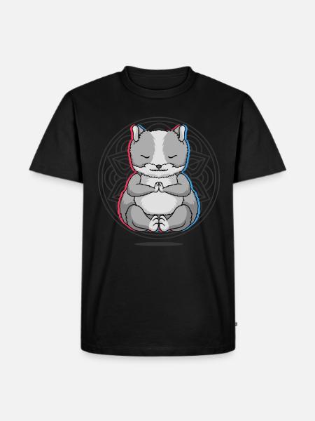 Yoga Hamster Yoga - Men's Premium Organic T-Shirt - black